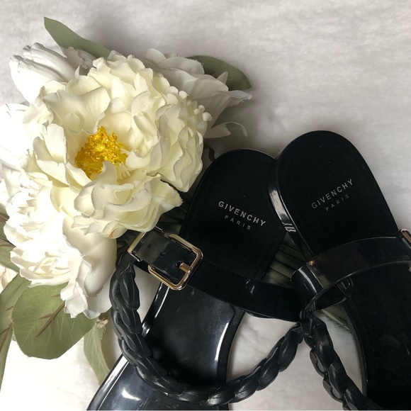 Givenchy Nea Chain Black Jelly Flat Sandal,Size-(EU)-39/(US)-9 but can fit 8-8.5 - Picture 10 of 14